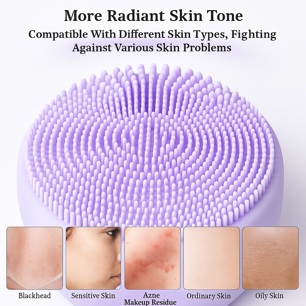 Sonic Waterproof Facial Cleansing Brush for Men & Women