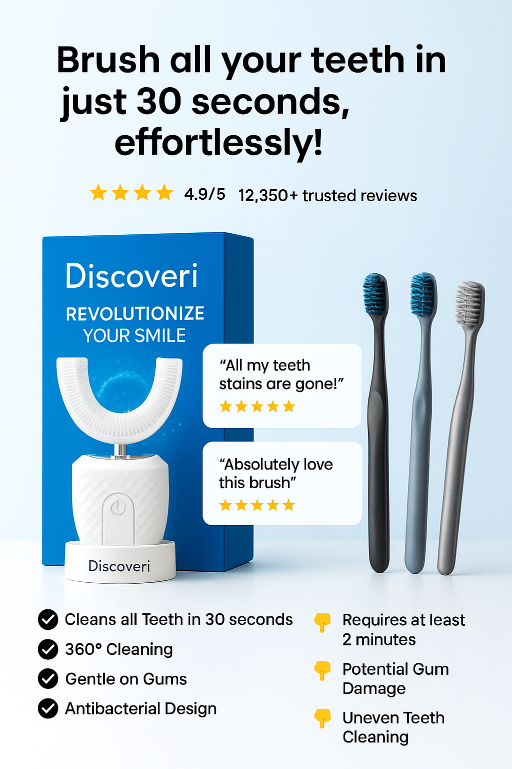 Wireless Silicone Electric Toothbrush