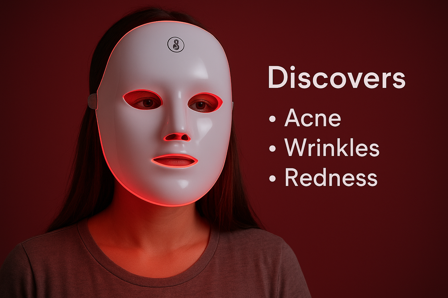 Wireless 7 Colors LED Facial Neck Mask