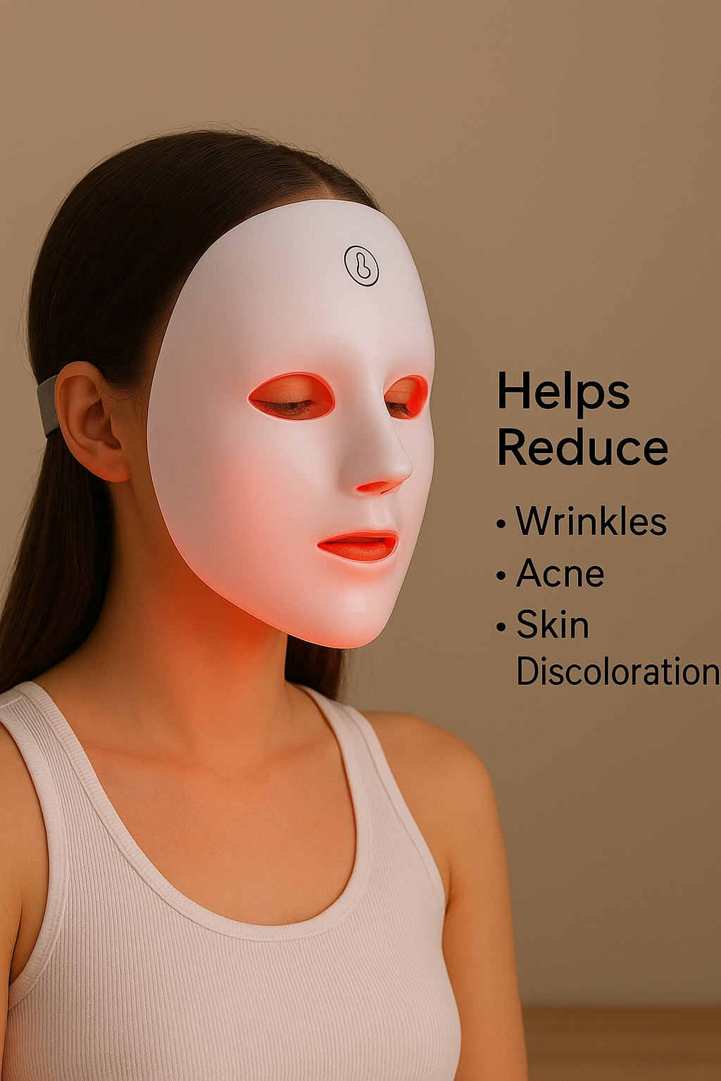 Wireless 7 Colors LED Facial Neck Mask